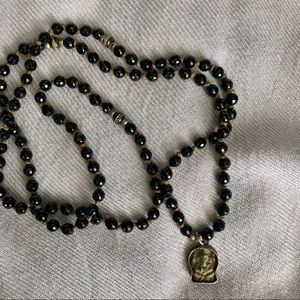 Mala beads Ganesha necklace
